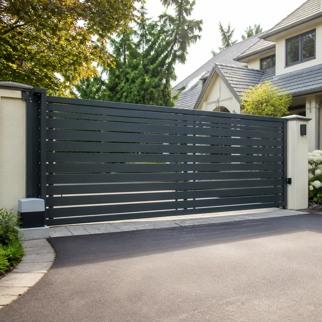 Sliding driveway gates